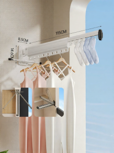 ERMO | Extendable Wall-mounted Invisible Clothes Drying Rack