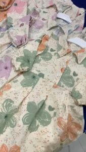 Gamis Couple ibu dan anak perempuan motif bunga usia 1-15 tahun/gamis naura