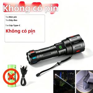 9900000000LM Đèn Pin LED Siêu Sáng 6000M Tầm Xa Có Thể Sạc Lại Đèn Pin Chống Nước Dành Cho Cắm Trại Đi Bộ Đường Dài Câu Cá Đèn Di Động