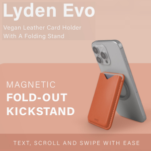 UNIQ Lyden Evo Vegan Leatherette Magnetic Stand Card Holder