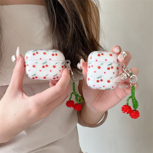 Cherry Blossom Girl Style Silicone Protective Case for AirPods pro 3 Soft Matte Shell Compatible with AirPods 2 And 4 Apple Bluetooth Earphones