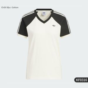 adidas | Áo Thun Thể Thao Dạng Bóng Đá Cổ V Rộng Cho Nữ