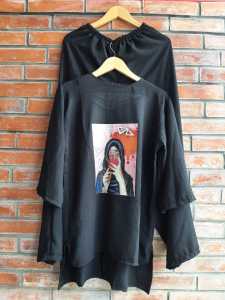 Pabrik Baju DIANTY SET Bahan CRINKLE APLIKASI SABLON Setelan Wanita Terbaru Stelan 2 in 1 Celana dan Baju One Set Crinkle Kasual Wanita