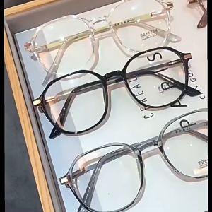 Kacamata Wanita Fashion Anti Radiasi Geometric Kacamata Stylish Lucu Bulat/ Kacamata