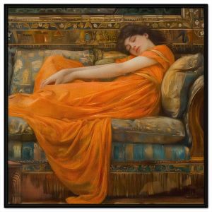 Tranh cổ điển Châu Âu cô gái đẹp đang ngủ tranh treo tường tranh dán tường CGI - 427