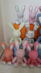Happy Rabbit Families Doll Decoration