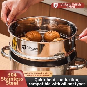 304 Stainless Steel Rice Steamer Multipurpose Steaming Basket