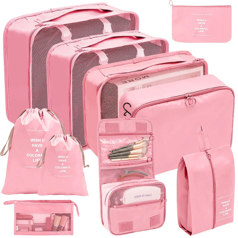 Set di 7/8/9/10 cubi organizer da viaggio, borse portatili per valigie, vestiti e scarpe
_voghion.com
