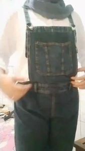 Celana Jeans Panjang Overall Wanita Tama Jumbo Snow