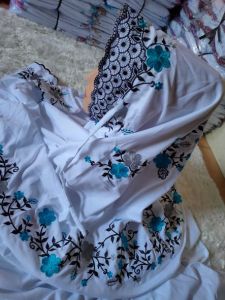 MUKENA LAJUR/TERUSAN POLINO BORDIR BUNGA DAUN HITAM | MUKENAH LAJURAN DEWASA BUNGA | TELEKUNG/RUKUH SANTRI MODEL LANGSUNG/TERUS SANTRI REMAJA