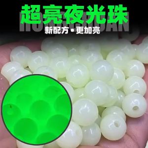 EELHOE | Luminous Fishing Space Beads Long Lasting Glow Round Float Balls 100PCS 4-14mm for Pro Amateur Night Fishing Anglers
