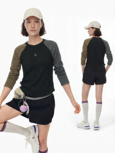 Pressure-free Contrast Stitched T-shirt