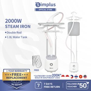 Simplus Garment Steamer for Clothes Garment Machine Flat/Hanging 2 in 1 Household 2000W High Power 1.8L Water Tank