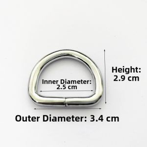 Metal D-Ring Buckle Bag Hardware Accessories Hook Lock Clasp Shoulder Strap Adjustment Day Card Buckle Backpack Strap D-Type Hardware Buckle