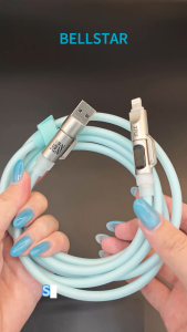 BELLSTAR 240W 4-in-1 Fast Charging Cable Digital Display Type-C & Lightning Multi-Cord