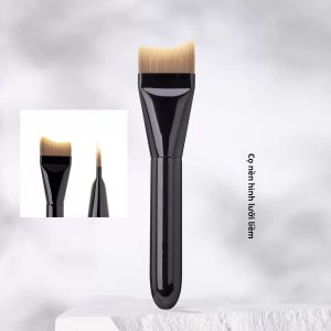 JIUQI | Bộ 3 Cây Cọ Phủ Nền Đầu Phẳng Đĩa Mỏng Đen Bút Phấn Má Hồng Hình Dứa Không Hút Nền