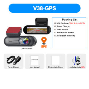 Kocam WiFi Dash Cam 4K Front Car Camera DVR Night Vision Video Recorder 2.5K Rear View Camera GPS 24H Rear View Camera Optional