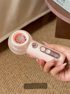 Portable Handheld Mist Fan 2000mAh Rechargeable USB Mini Fan 16°C Cooling Spray 4-Speed Strong Wind 13000RPM Quiet Humidifier Personal Fan Portable Travel Outdoor Hot Weather Malaysia Long Battery Life 8H Cooling Device