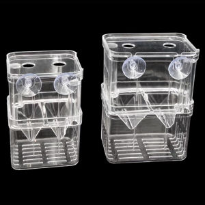 Airy Acrylic High Clear Aquarium Fish Tank Breeder Box Hatching Incubator Suction Cup Double Layer Isolation Safe Fry Protection