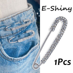 Classic 7cm Inlaid Rhinestone Charm Pin Lady Long Brooch Safety Metal Pin for Pants Cardigan Scarf Shawl Accessories