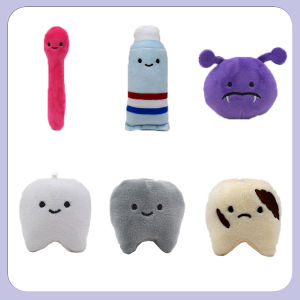 Cute Teeth Plush Toy Cartoon Wisdom Teeth Pendant Toothbrush Soft Care for Teeth Toothpaste Toothbrush Tooth Care Toys Kid Gifts