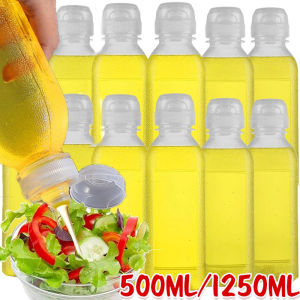 🔥ซื้อ1แถม1🔥เครื่องจ่ายขวดพลาสติกแบบบีบได้ซอสมะเขือเทศบาร์บีคิวซอสขวดน้ำมันในครัว250-1250มล. ที่เก็บน้ำมันมะกอกอุปกรณ์ทำอาหาร