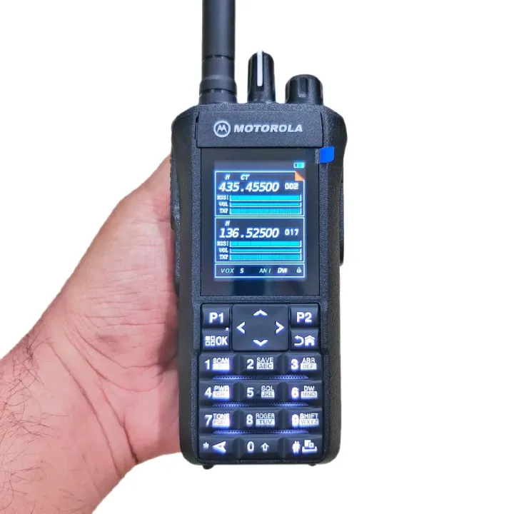 Walkie Talkie 10 WATT Motorola Quad Band Two Ways Radio USB Charge Type C Woki Toki VHF UHF Radio Amatur