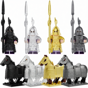 Ancient Heavy Armor Soldier Warhorse Building Blocks Toy