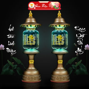 Đèn Thờ Phú Quý Hợp Kim CHÂN THIỆN MỸ Vật Phẩm Phong Thủy Trang Trí Bàn Thờ Phòng Thờ M13