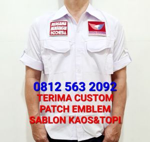 Logo PERINDO Kemeja PDL Tactical S - 5XL BONUS FREE 5 Emblem Patch Prepet Perekat Velkro Army
