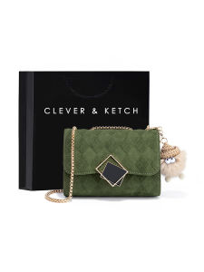Clever&Ketch Chain Crossbody Bag Womens Versatile Forest System Small Square Bag 2025 New Style High-End Sensation PU Leather