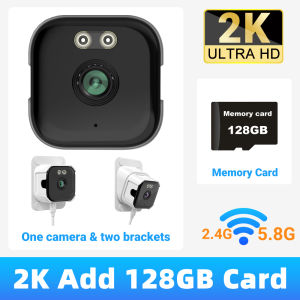 2K Window Camera with AI Human Detection Full Color Night Vision 24/7 Recording 2.4G/5.8G WiFi Two-Way Audio Works with Alexa