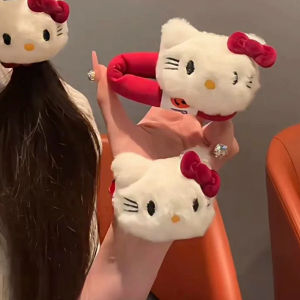 กิ๊บติดผม Sanrio Hello Kitty น่ารักรูปคิตตี้สีแดงสาวคลิปผมกิ๊บติดผมม้าการ์ตูน BB Barrettes เครื่องประดับผม