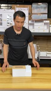 กล่องทิชชู่ 2 ช่อง กล่องใส่ทิชชู่ กล่องทิชชู่ กล่องใส่ทิชชู กล่องทิชชู่มินิมอล กล่องทิชชู่ฝาไม้ไผ่