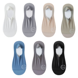 JIAZINI | ถุงเท้าเรือชาย ผ้าฝ้ายแท้ 2025 ใหม่ ป้องกันกลิ่น ฤดูร้อน บาง ปากบาง ถุงเท้าแบบมองไม่เห็น ป้องกันการลื่น ถุงเท้าแบบไม่หลุดรูปเรือชาย