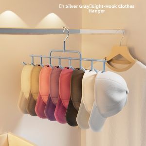 Multi-Purpose Hat Storage Hook Dormitory Clothes Hanger Plastic Material 8 Hooks for Cap Underwear Suspenders Student Dormitory