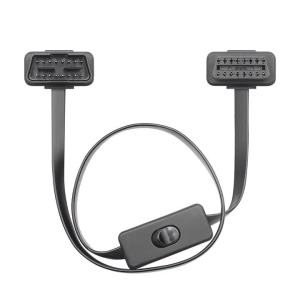 60cm OBD2 Extension Cable Flat Thin 16 Pin Male to Female Diagnostic Scanner Adapter for Car Scanner ELM327 Cable Connector