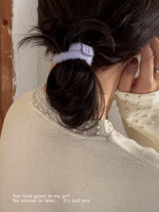 Colorful Plush High Elasticity Hair Ties Womens Durable Elastic Hair Bands Hair Accessories Simple Elegant Hair Bands
