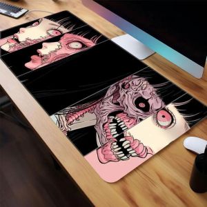 VIKAMA Đen Tối Kinh Dị Anime Girl XXL Thảm Để Bàn Cao Su Chống Trơn Trượt Miếng Lót Chuột Chơi Game Phong Cách Hiện Đại Trang Trí Bàn Cho Người Lớn