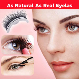 E.B. Reusable Self-adhesive 3D False Eyelashes 3 Seconds to Wear Natural Curly Thick