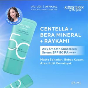 Wardah UV Shield Airy Smooth Sunscreen Serum SPF 50 PA++++ - Sunscreen matte dan ringan 25ml*