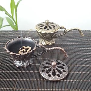 Jhj0  Handheld Lotus Incense Burner Creative