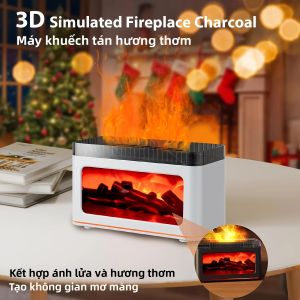 Máy Khuếch Tán Hương Thơm Mini Siêu Âm Với Đèn Lửa Nhiều Màu Sắc Máy Tạo Độ Ẩm Không Khí USB Dùng Trang Trí Nhà Cửa Quà Tặng Trị Liệu Hương Thơm