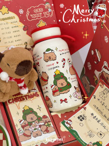 Original Capybara Portable Stainless Steel Thermal Cup Christmas Gift Box Cute Straight Body Cup for All Ages Made in China