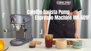 Cafelffe 19 Bar Hot/Cold Brew Super Slim Dolce gusto/Nespresso capsule ESE POD& Powder Espresso Machine Expresso Coffee Machine With Milk Frother Wand for Cappuccino&Latte Coffee Maker 1450W 4 in 1