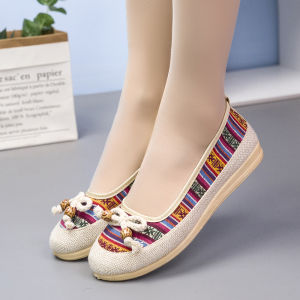 New Arrival Womens Shoes Spring and Autumn Casual Shoes Old Beijing Cloth Shoes Womens Shoes Easiest for Match Non-Slip Pregnant Womens Shoes Comfortable Mom Shoes