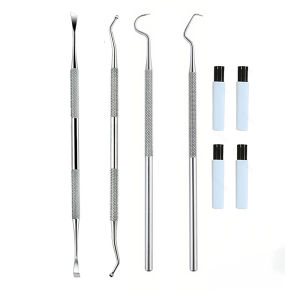 Bộ Dụng Cụ Vệ Sinh Răng Miệng Cho Thú Cưng Bằng Thép Không Gỉ 8 Món Dụng Cụ Lấy Cao Răng Cho Chó Mèo Loại Bỏ Cao Răng Và Mảng Bám Chăm Sóc Răng Miệng Dụng Cụ Nha Khoa Thú Cưng