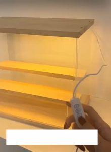 Transparent Acrylic Display Box with Wooden Top & Base suitable for Figures /Cosmetic / Perfume / Popmart