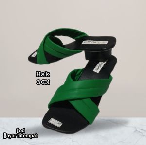 sandal wanita HaK 3CM model heel silang terbaru COD ZIze 36 & 41 multi warna
