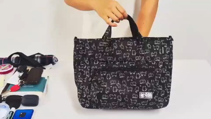 PUNKSTAR Water Resistant Lightweight Tote bag with Removable